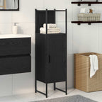 vidaXL Badezimmermöbel-Set Schwarz Eichen-Optik 33 x 33 x 120,5 cm