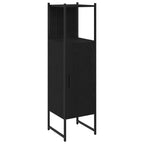 vidaXL Badezimmermöbel-Set Schwarz Eichen-Optik 33 x 33 x 120,5 cm