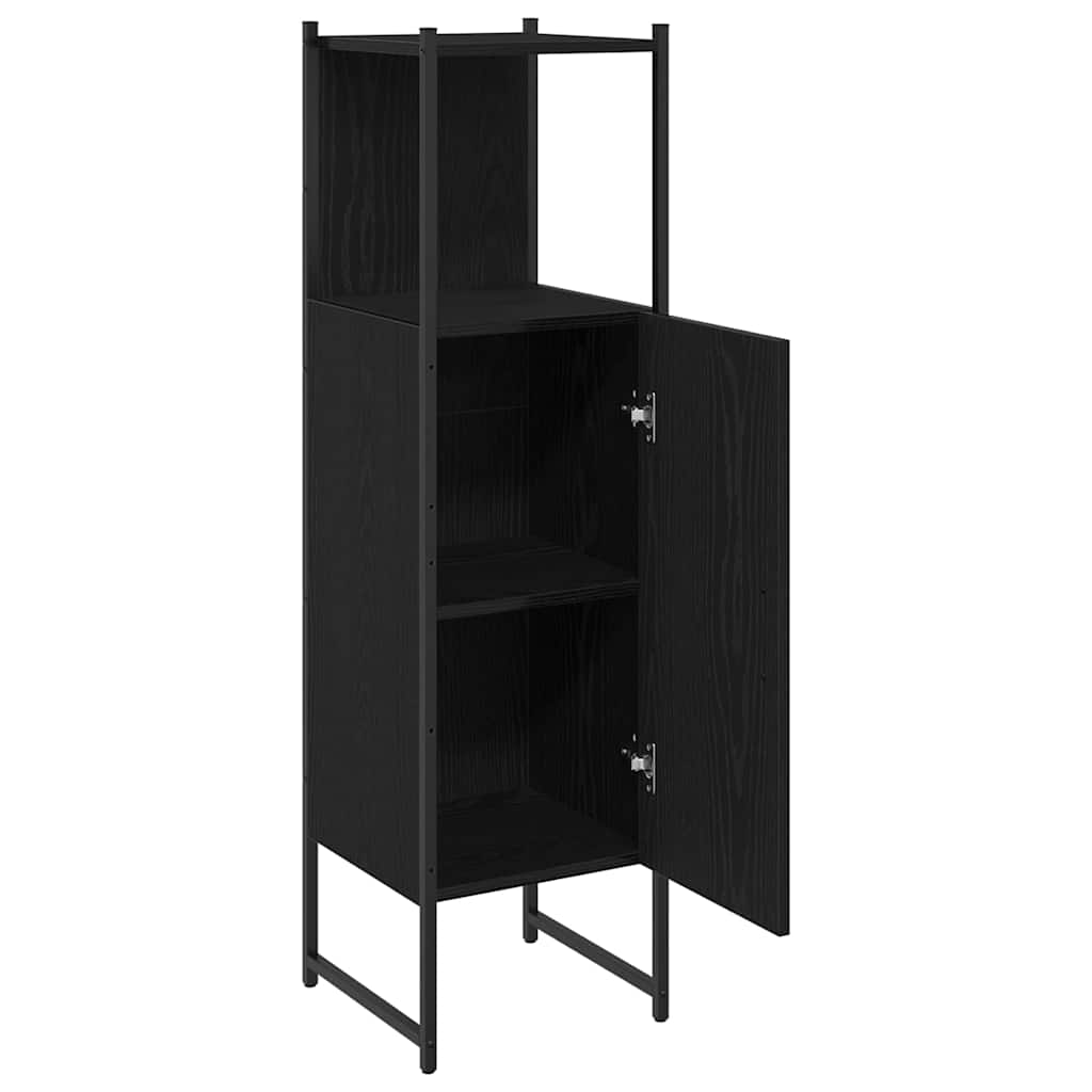 vidaXL Badezimmermöbel-Set Schwarz Eichen-Optik 33 x 33 x 120,5 cm