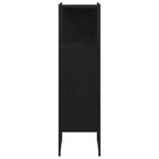 vidaXL Badezimmermöbel-Set Schwarz Eichen-Optik 33 x 33 x 120,5 cm