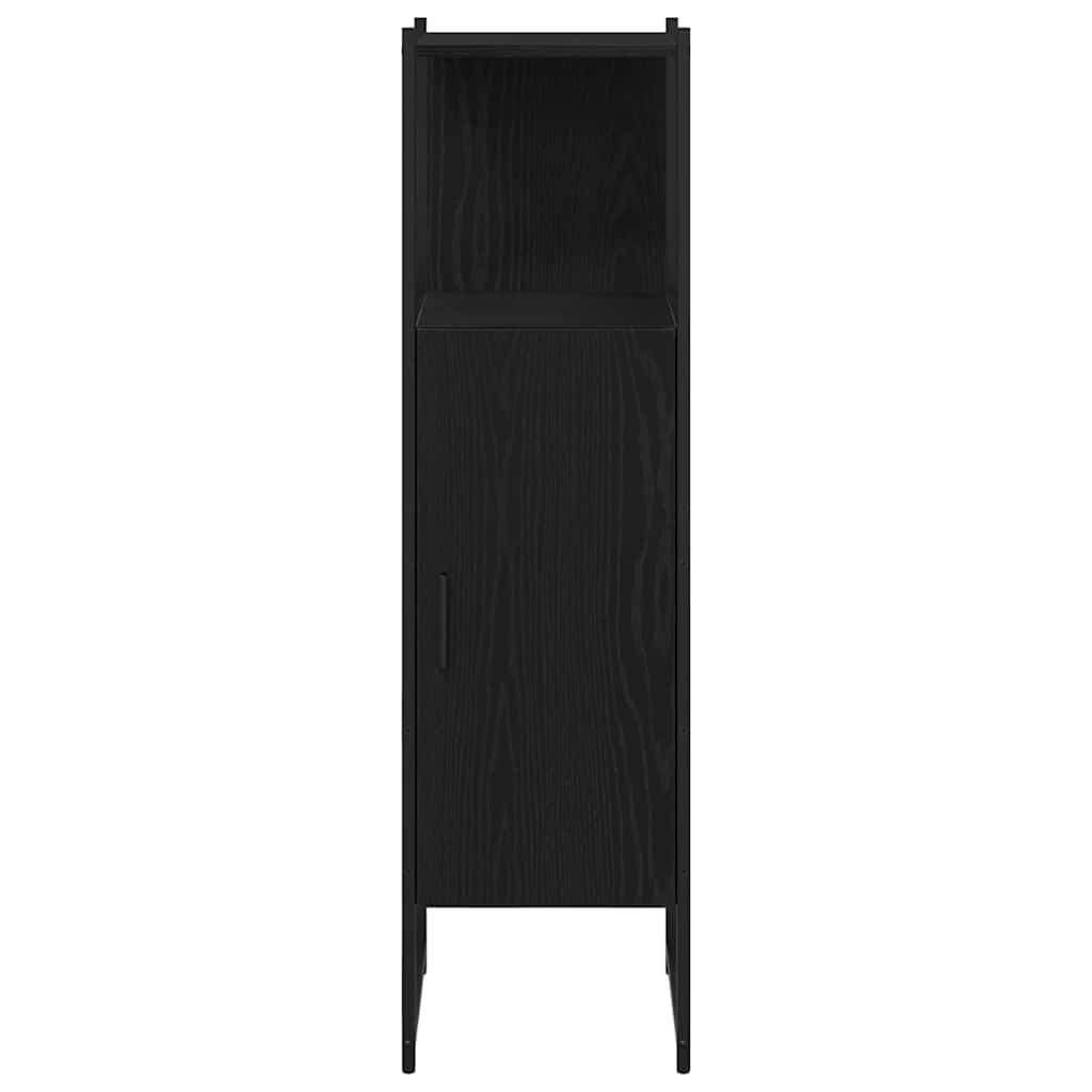 vidaXL Badezimmermöbel-Set Schwarz Eichen-Optik 33 x 33 x 120,5 cm
