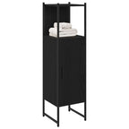 vidaXL Badezimmermöbel-Set Schwarz Eichen-Optik 33 x 33 x 120,5 cm