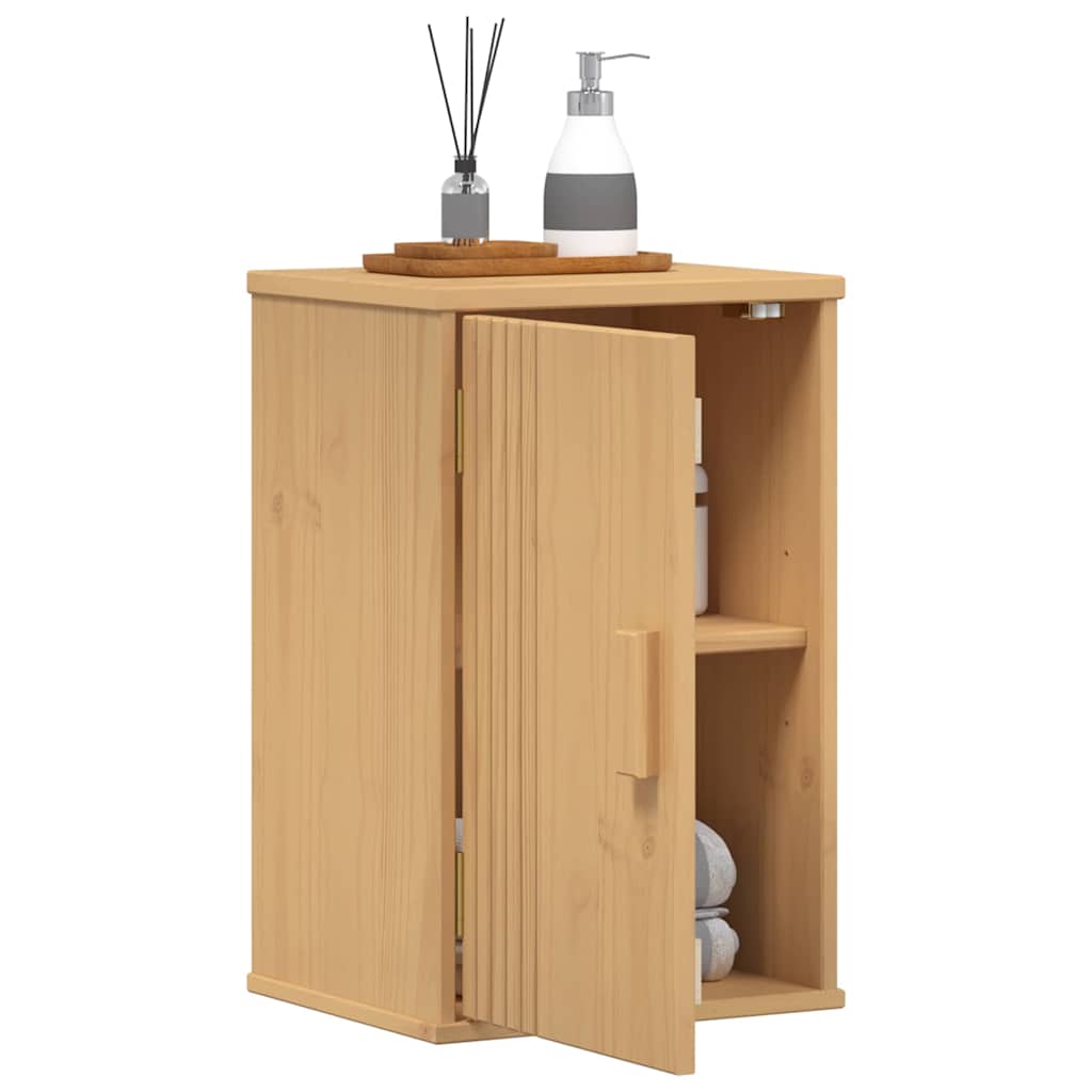 vidaXL Badezimmerschrank Olden Braun 35 x 30 x 55 cm Massivholz Kiefer
