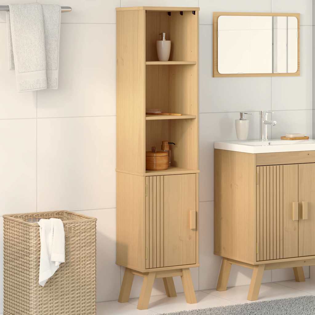 vidaXL Badezimmerschrank mit Regal Olden Braun 35 x 30 x 159 cm