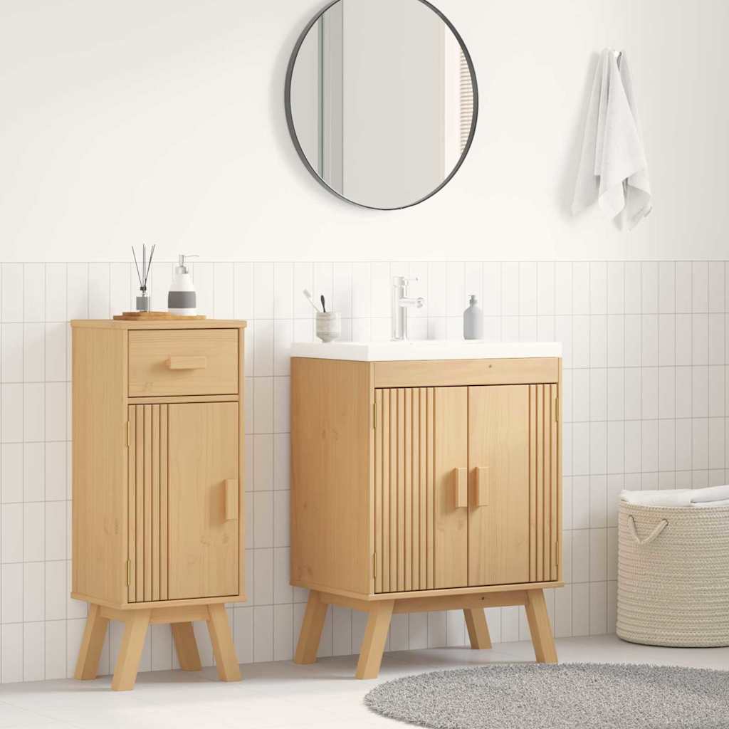vidaXL Unterschrank Olden Braun 60 x 40 x 80 cm Massivholz Kiefer