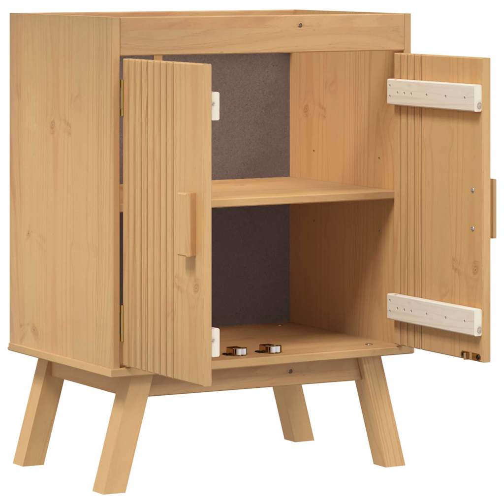 vidaXL Unterschrank Olden Braun 60 x 40 x 80 cm Massivholz Kiefer