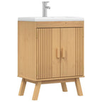 vidaXL Unterschrank Olden Braun 60 x 40 x 80 cm Massivholz Kiefer