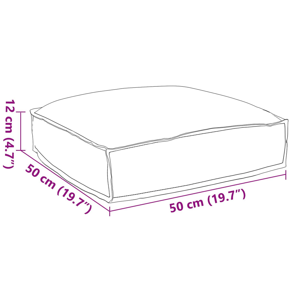 vidaXL Kissen Königsblau 50 x 50 x 12 cm Oxford-Stoff
