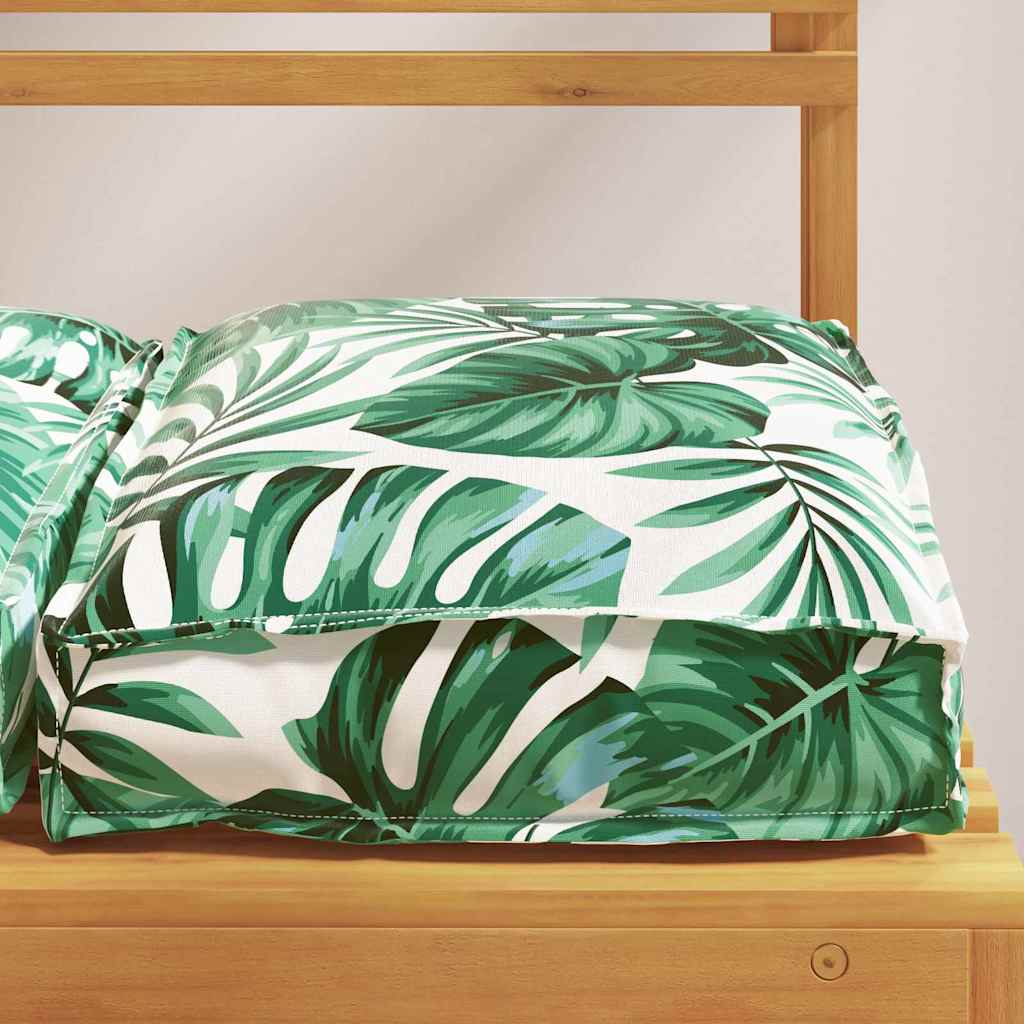 vidaXL Kissen Blatt 2 pcs Blattmuster 40 x 40 x 8 cm Oxford-Stoff
