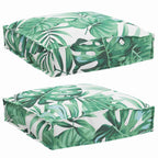 vidaXL Kissen Blatt 2 pcs Blattmuster 40 x 40 x 8 cm Oxford-Stoff