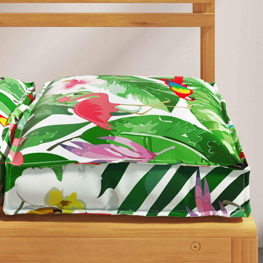 vidaXL Kissen Floral 4 pcs Mehrfarbig 40 x 40 x 8 cm Oxford-Stoff