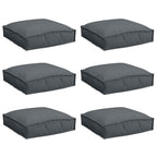 vidaXL Kissen 6 pcs Anthrazit 40 x 40 x 8 cm Oxford-Stoff