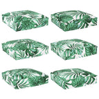 vidaXL Kissen Blatt 6 pcs Blattmuster 40 x 40 x 8 cm Oxford-Stoff