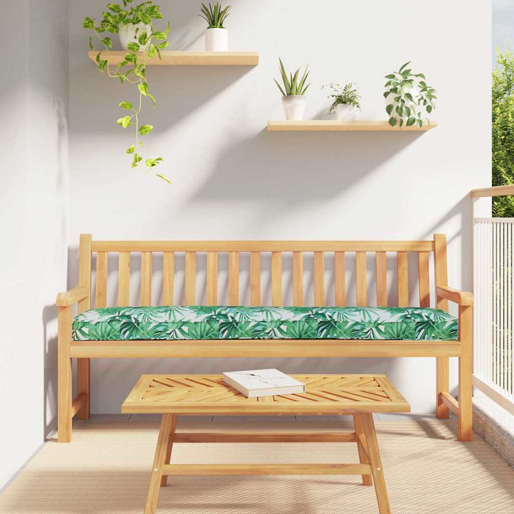 vidaXL Palettenkissen Grünes Blattmuster 180 x 40 x 8 cm Oxford-Stoff