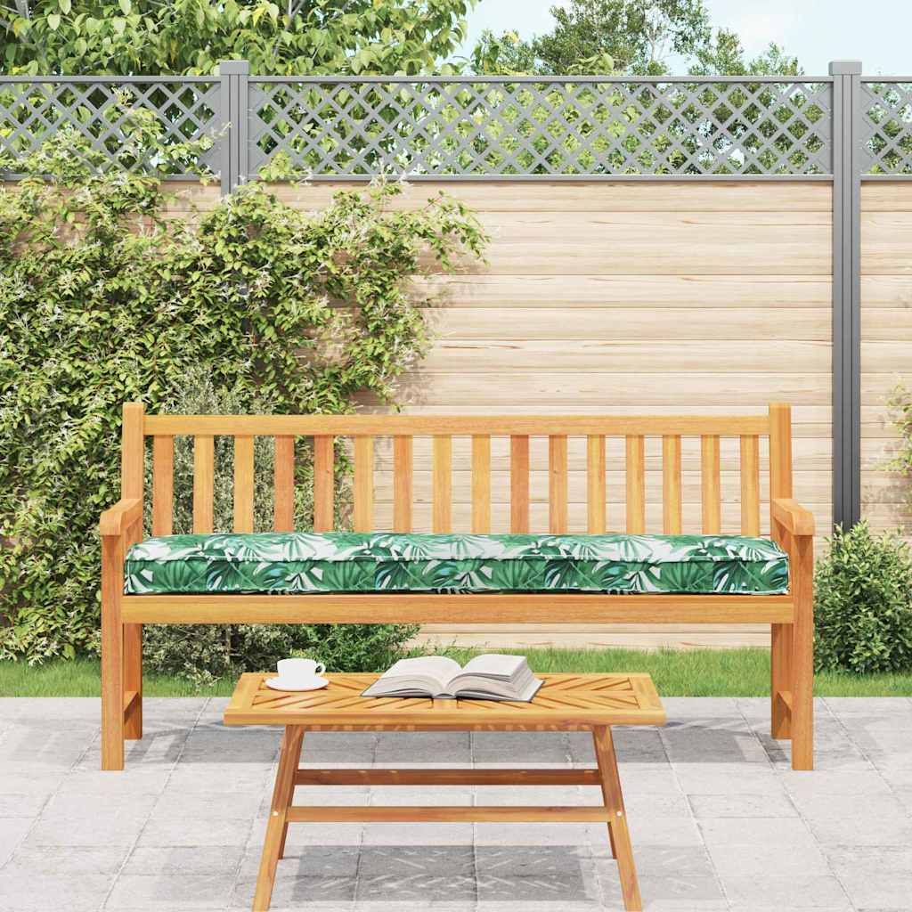 vidaXL Palettenkissen Grünes Blattmuster 180 x 40 x 8 cm Oxford-Stoff