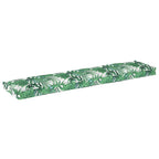 vidaXL Palettenkissen Grünes Blattmuster 180 x 40 x 8 cm Oxford-Stoff