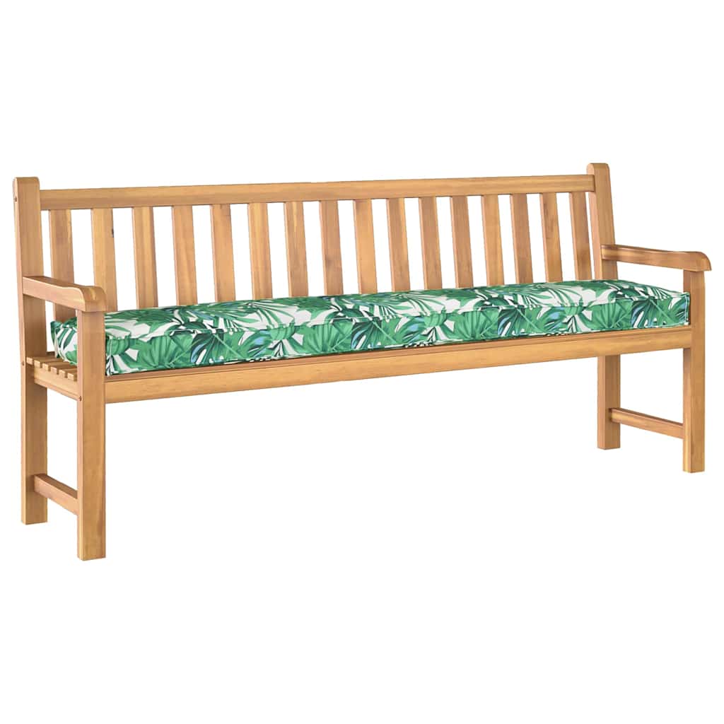 vidaXL Palettenkissen Grünes Blattmuster 180 x 40 x 8 cm Oxford-Stoff