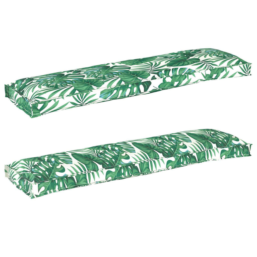 vidaXL Palettenkissenset Floral 2 pcs Blattmuster 150 x 40 x 8 cm