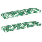 vidaXL Palettenkissenset Floral 2 pcs Blattmuster 150 x 40 x 8 cm