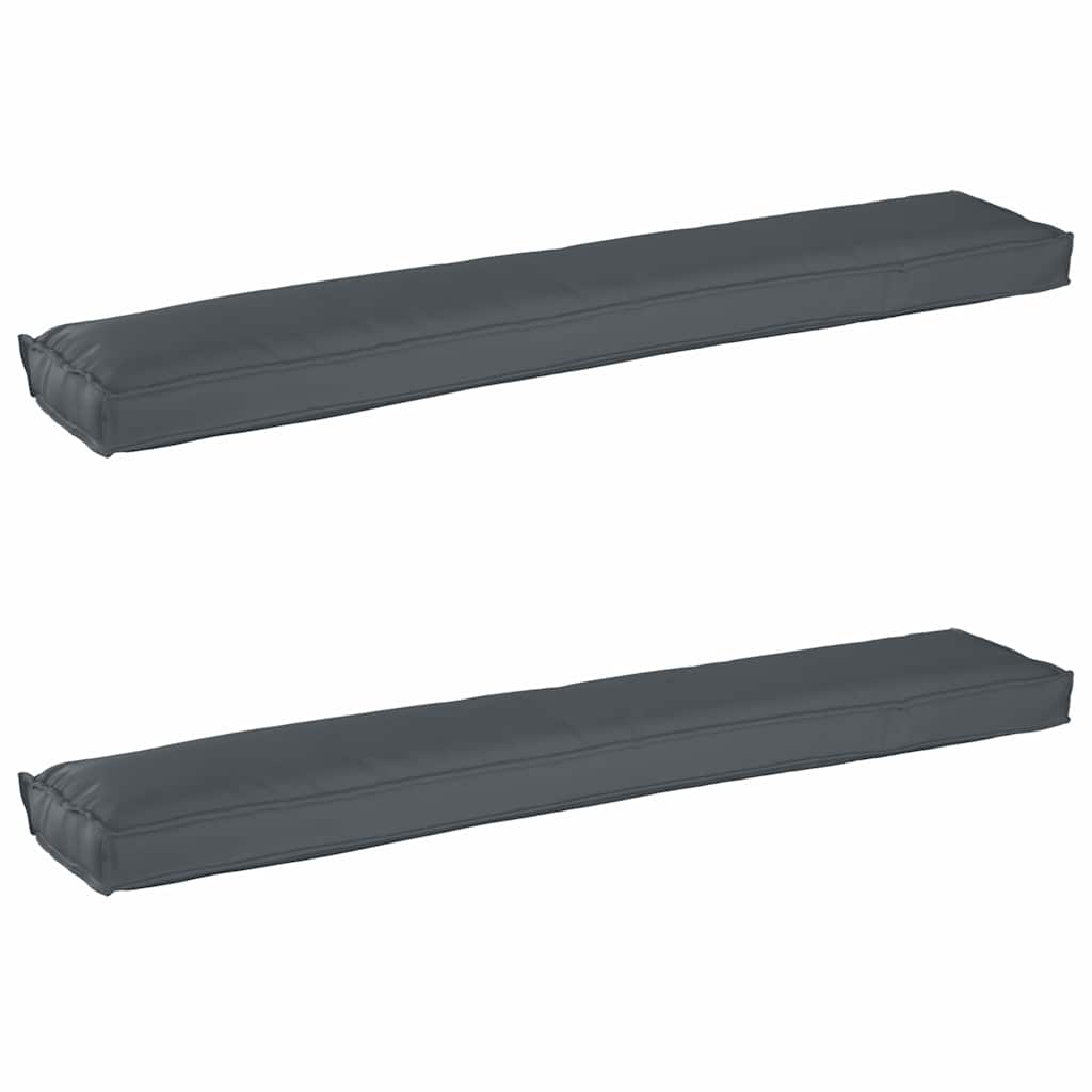 vidaXL Palettenkissenset 2 pcs Anthrazit 200 x 40 x 8 cm Oxford-Gewebe