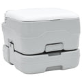 vidaXL Camping-Toilette Grau und Weiß 41,5 x 36,5 x 30 cm Polyethylen