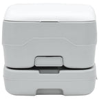 vidaXL Camping-Toilette Grau und Weiß 41,5 x 36,5 x 30 cm Polyethylen