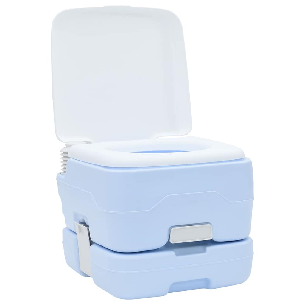 vidaXL Camping-Toilette Helles Blau und Weiß 41,5 x 36,5 x 30 cm