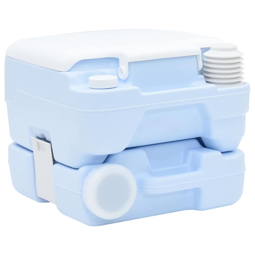vidaXL Camping-Toilette Helles Blau und Weiß 41,5 x 36,5 x 30 cm