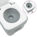 vidaXL Camping-Toilette Grau 41,5 x 36,5 x 42 cm