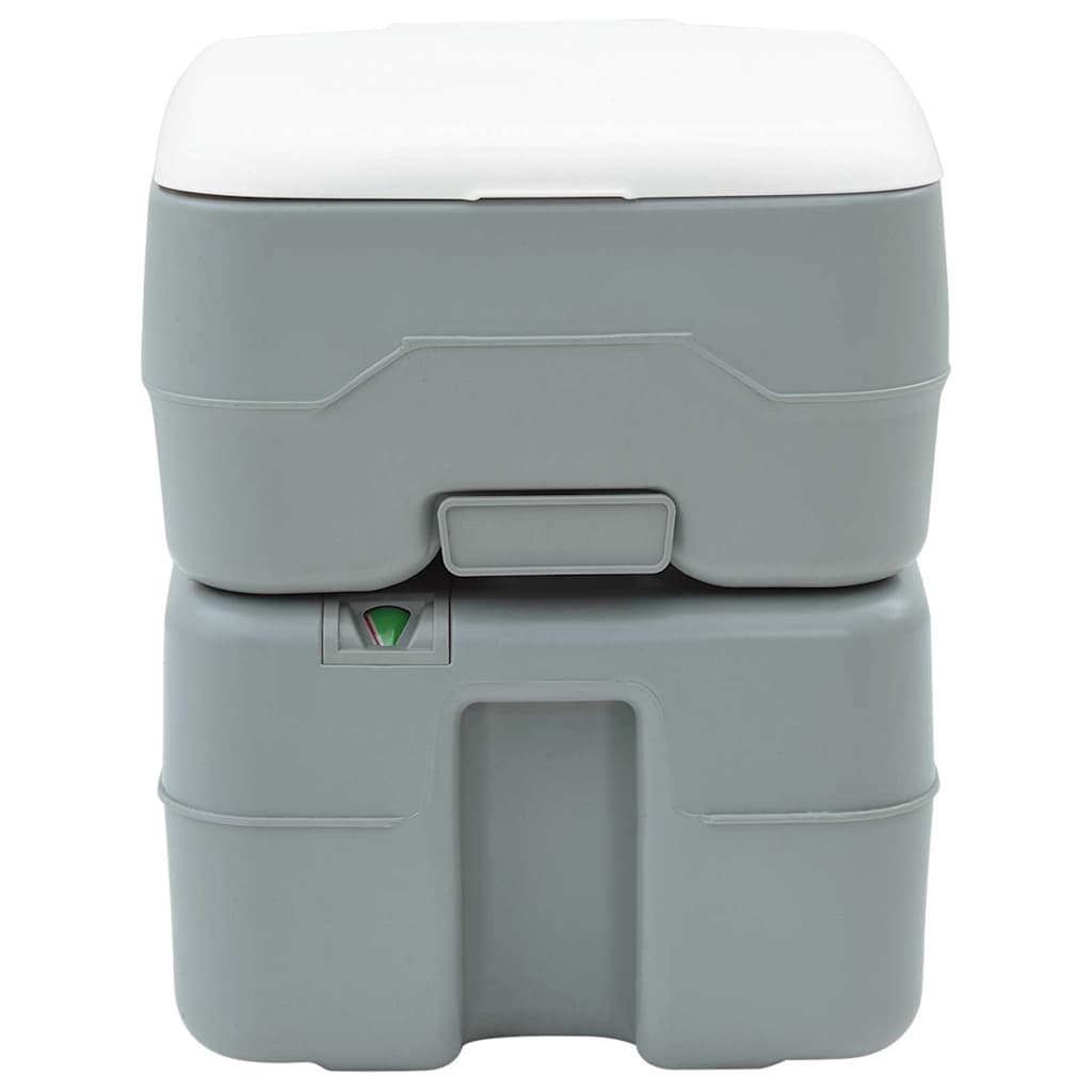 vidaXL Camping-Toilette Grau 41,5 x 36,5 x 42 cm