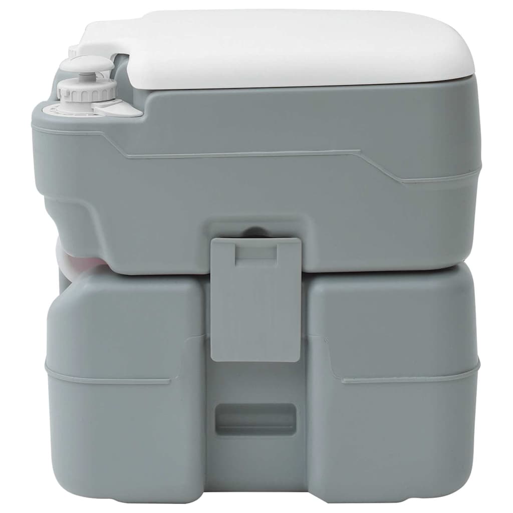 vidaXL Camping-Toilette Grau 41,5 x 36,5 x 42 cm