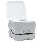 vidaXL Camping Toiletten-Set 2 pcs Grau und Weiß