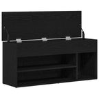 vidaXL Schuhbank Schwarz Eichen-Optik 102x30,5x45 cm Holzwerkstoff