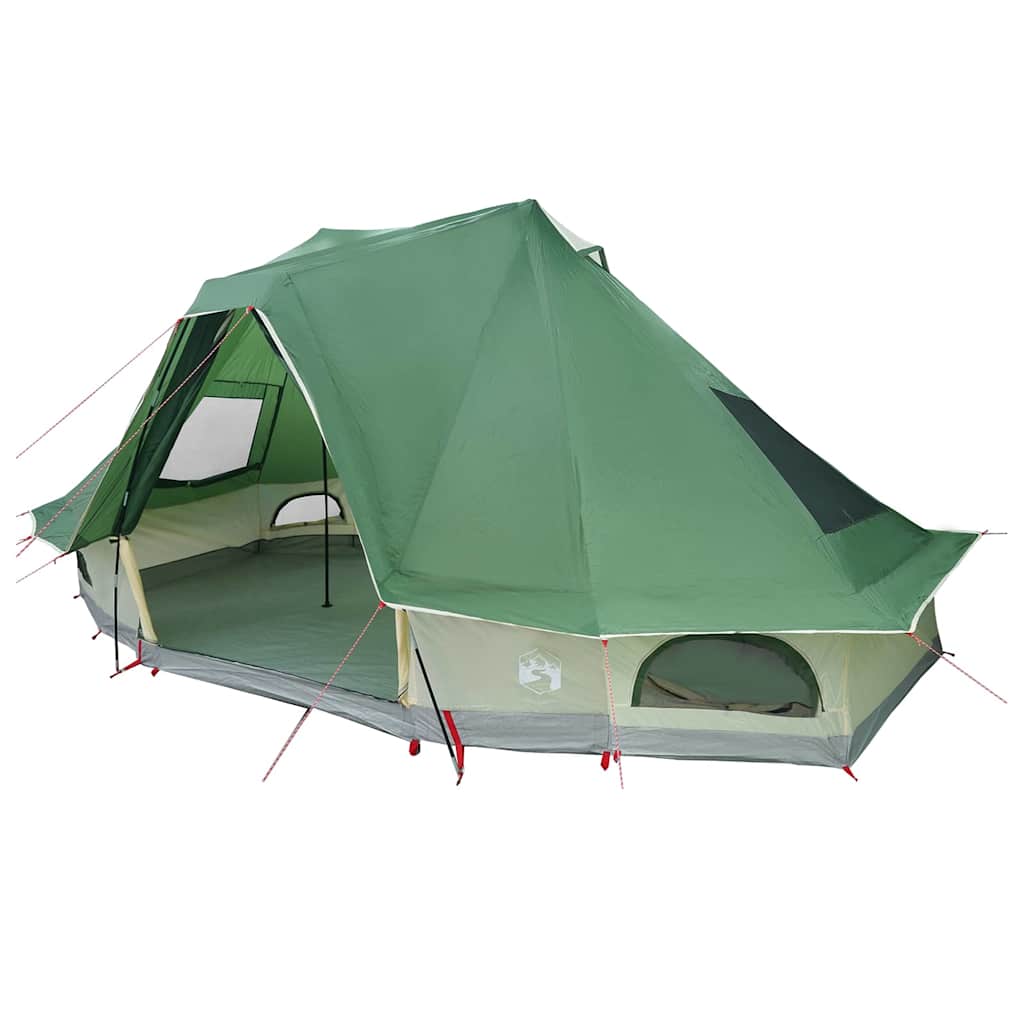 vidaXL Tipi Zelt mit Dach mit Speicher Grün 466 x 310 x 240 cm Taft