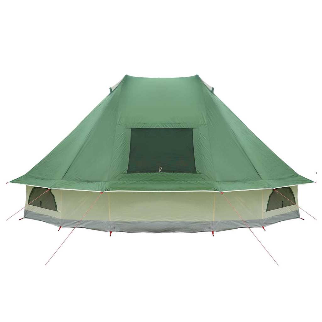 vidaXL Tipi Zelt mit Dach mit Speicher Grün 466 x 310 x 240 cm Taft