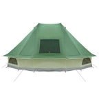 vidaXL Tipi Zelt mit Dach mit Speicher Grün 466 x 310 x 240 cm Taft