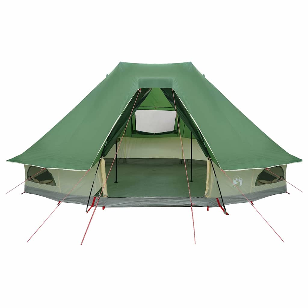 vidaXL Tipi Zelt mit Dach mit Speicher Grün 466 x 310 x 240 cm Taft