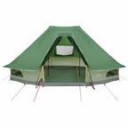 vidaXL Tipi Zelt mit Dach mit Speicher Grün 466 x 310 x 240 cm Taft
