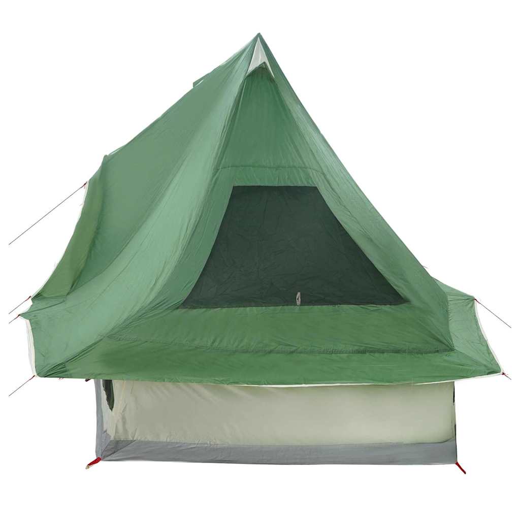 vidaXL Tipi Zelt mit Dach mit Speicher Grün 466 x 310 x 240 cm Taft