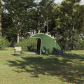 vidaXL Hütten-Zelt mit Dach mit Speicher Grün 370 x 230 x 185 cm Taft