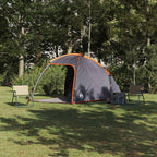 vidaXL Hütten-Zelt mit Dach Grau und Orange 370 x 230 x 185 cm Taft