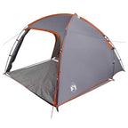 vidaXL Hütten-Zelt mit Dach Grau und Orange 370 x 230 x 185 cm Taft