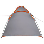 vidaXL Hütten-Zelt mit Dach Grau und Orange 370 x 230 x 185 cm Taft