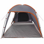 vidaXL Hütten-Zelt mit Dach Grau und Orange 370 x 230 x 185 cm Taft