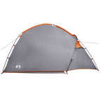 vidaXL Hütten-Zelt mit Dach Grau und Orange 370 x 230 x 185 cm Taft
