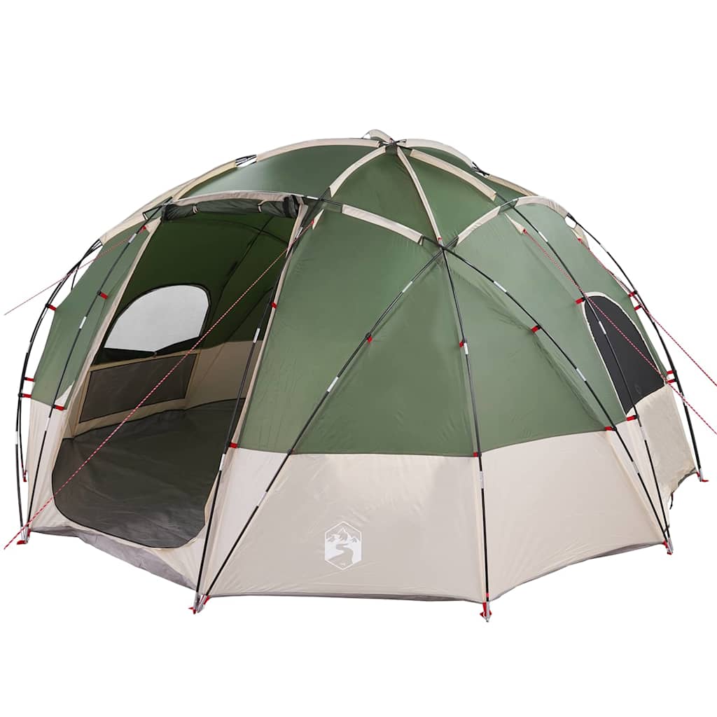 vidaXL Kuppelzelt mit Dach mit Speicher Grün 475 x 475 x 235 cm Taft