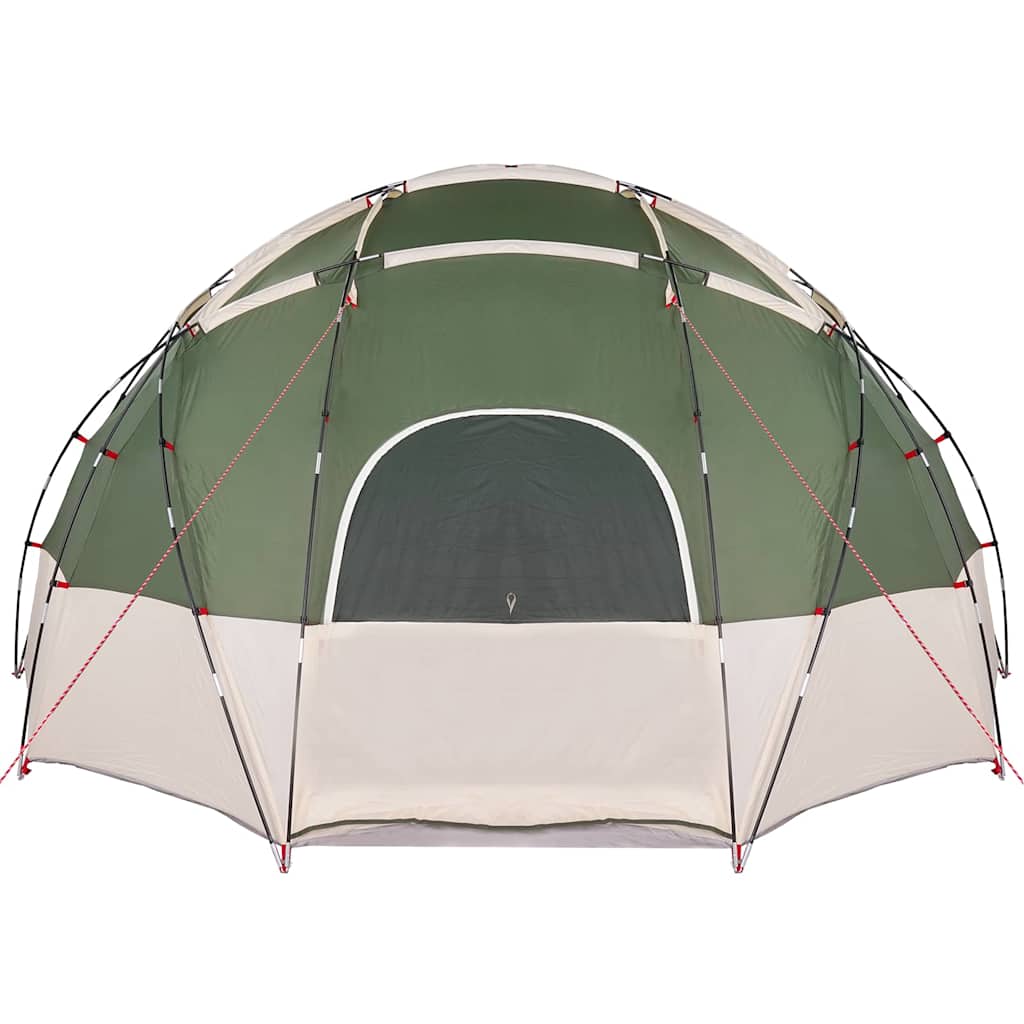vidaXL Kuppelzelt mit Dach mit Speicher Grün 475 x 475 x 235 cm Taft
