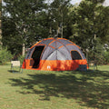 vidaXL Kuppelzelt mit Dach Grau und Orange 475 x 475 x 235 cm Taft