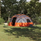 vidaXL Kuppelzelt mit Dach Grau und Orange 475 x 475 x 235 cm Taft