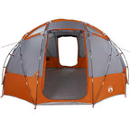 vidaXL Kuppelzelt mit Dach Grau und Orange 475 x 475 x 235 cm Taft